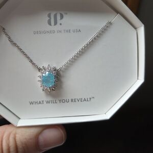 BP Silver and Blue Gemstone Necklace